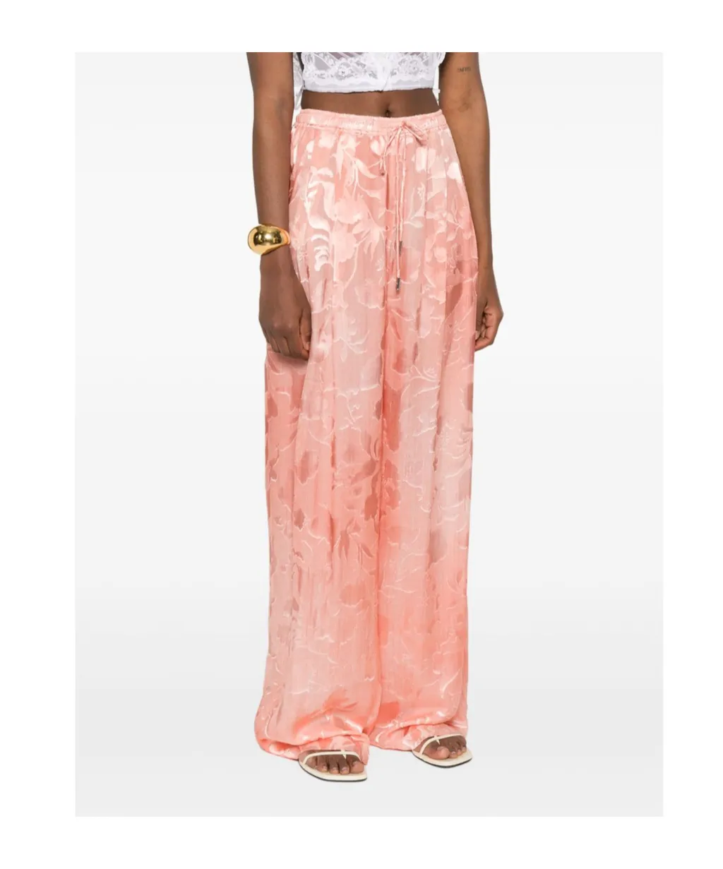 Floral Jacquard Trousers