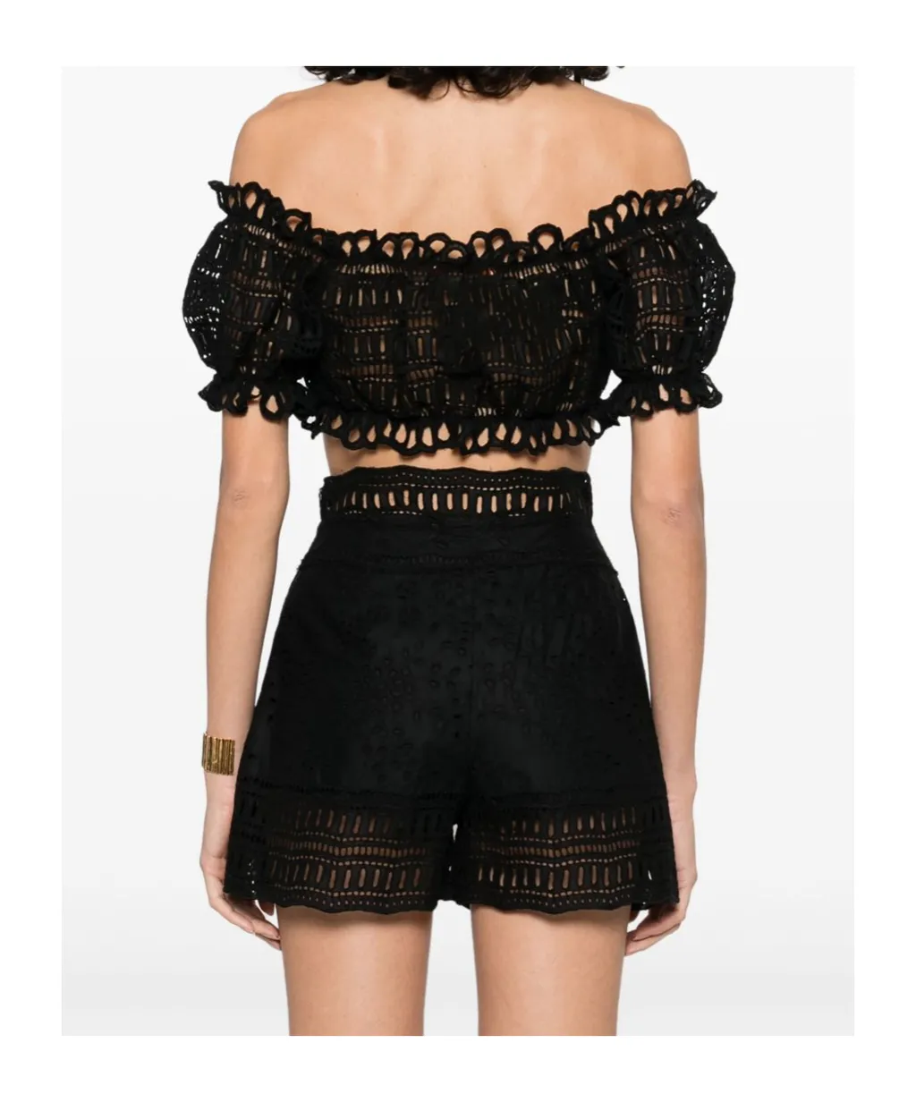Broderie Anglaise Off-Shoulder Top