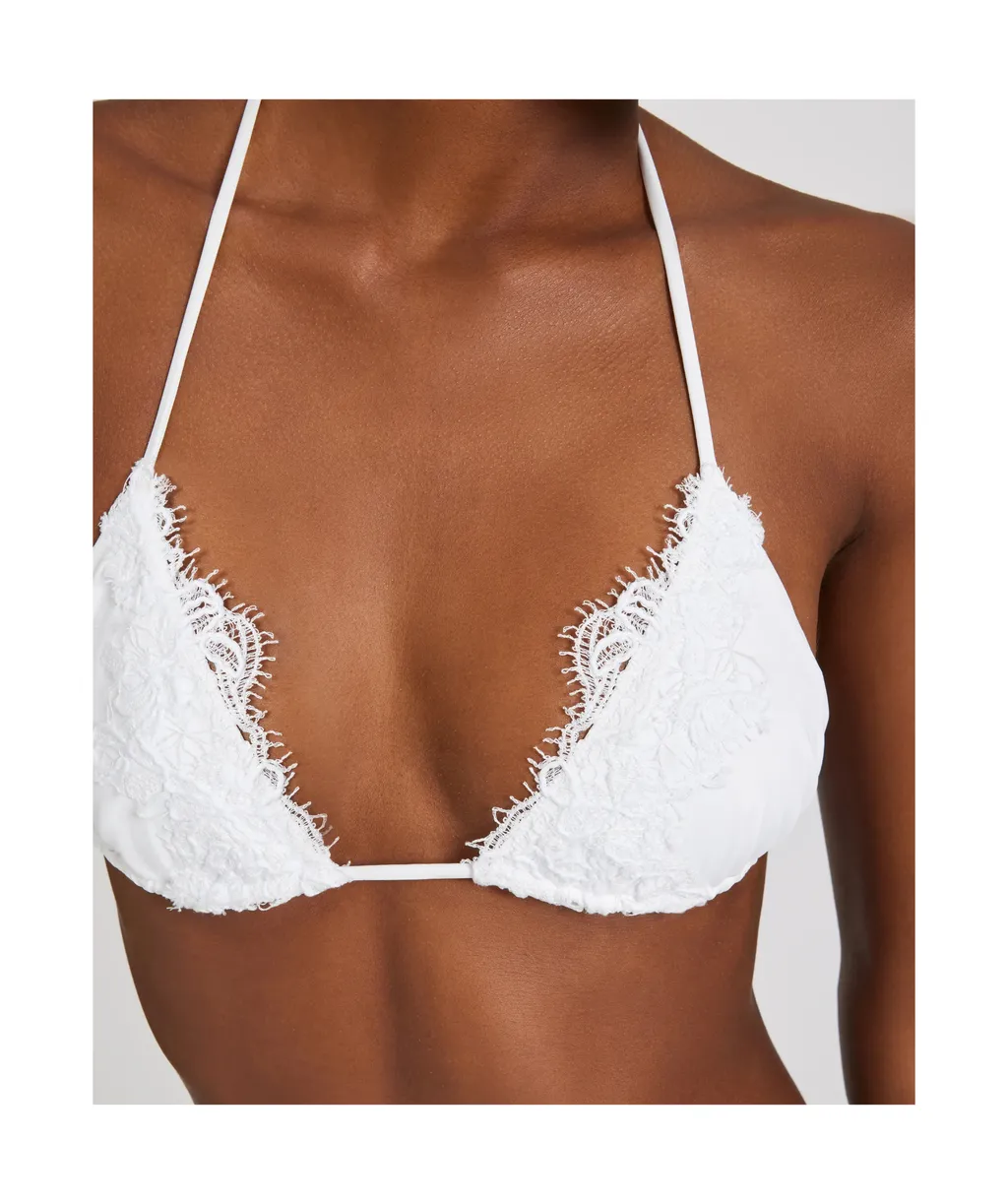 Lace-Trim Bikini Set
