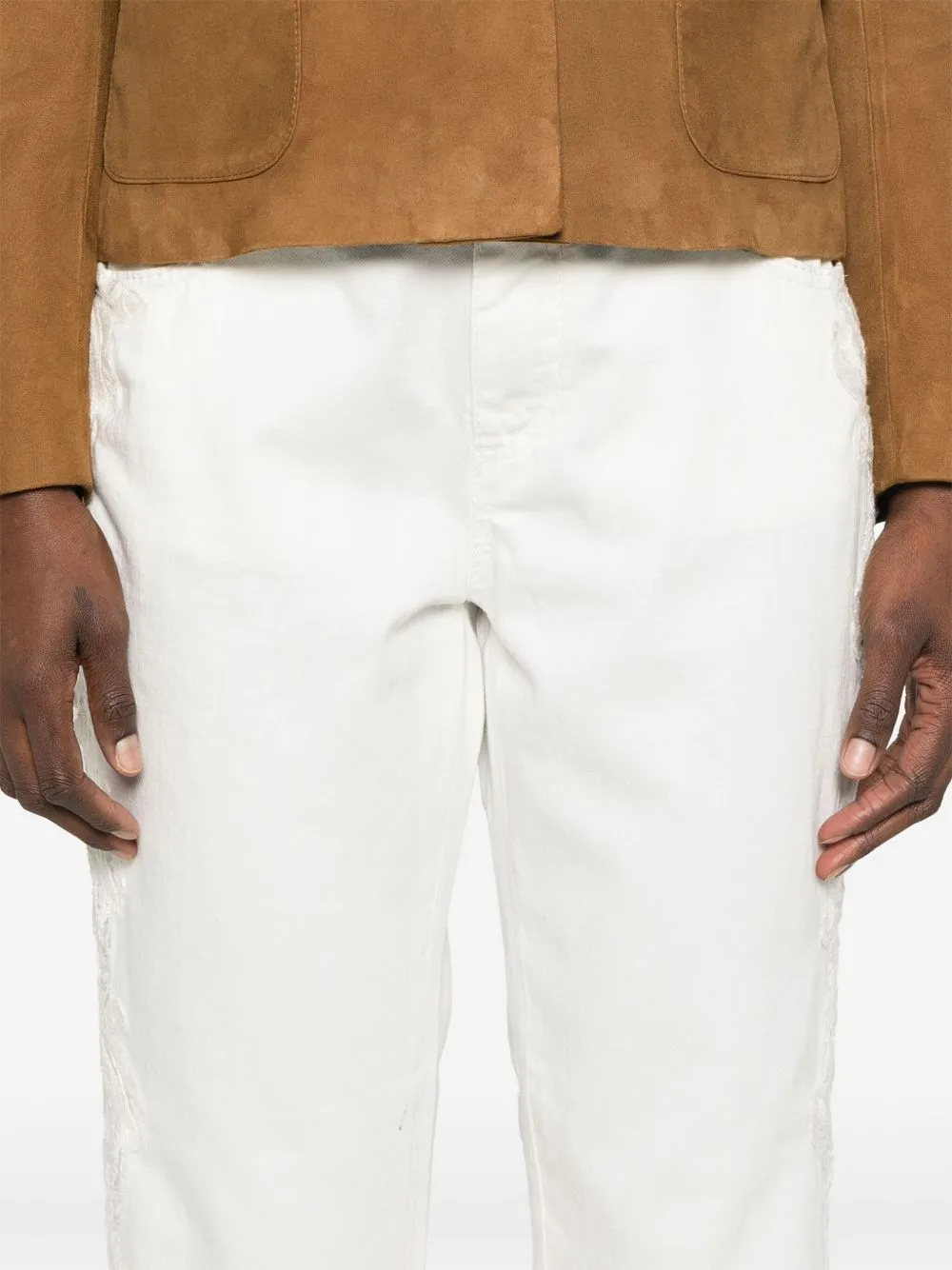 Lace-Detail Jeans