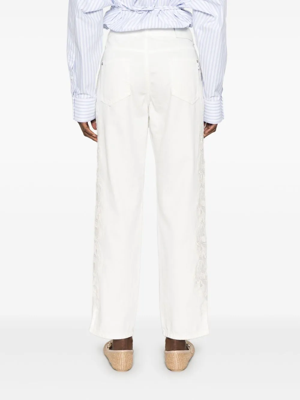 Lace-Detail Jeans