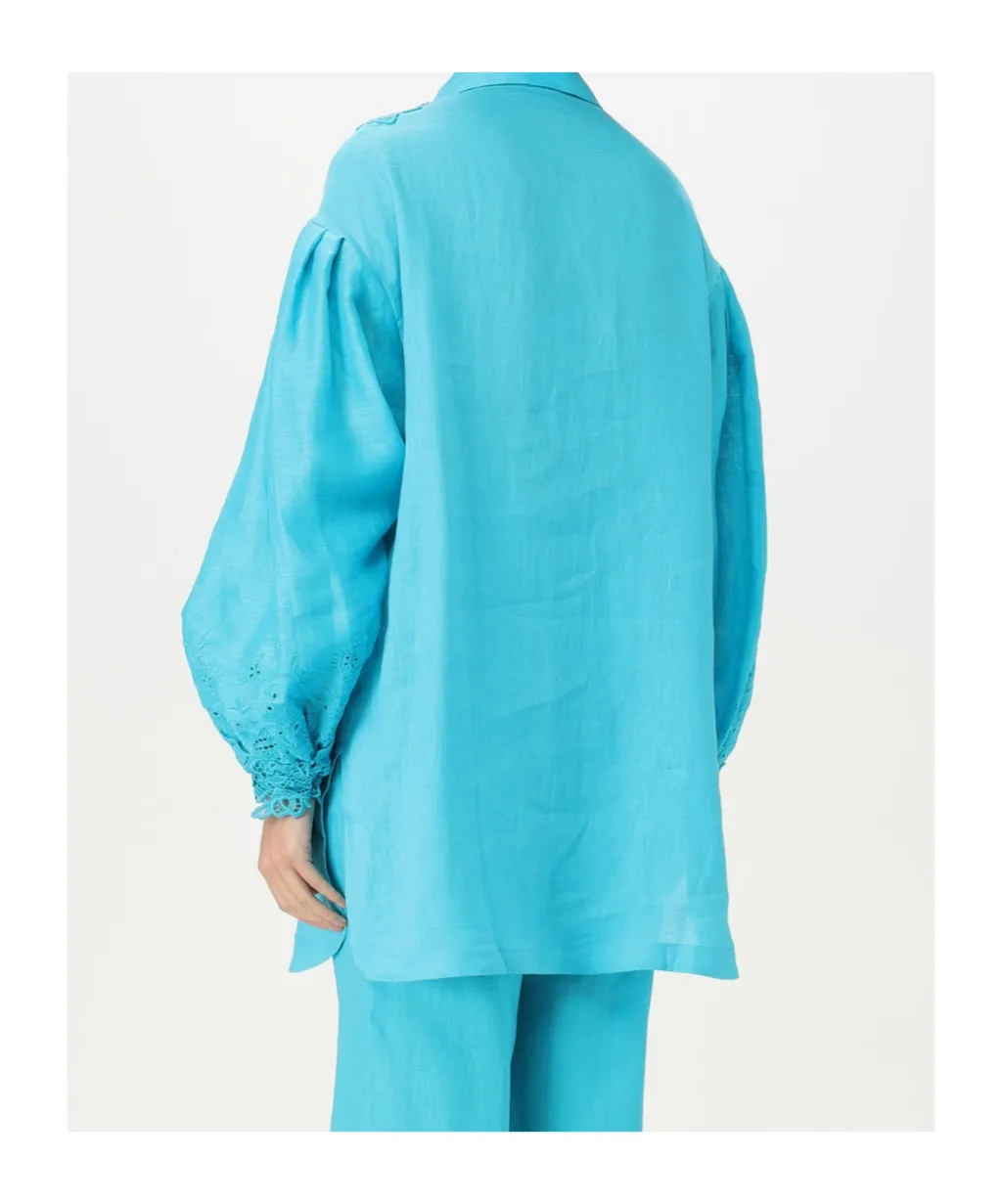 Embroidered V-Neck Blouse