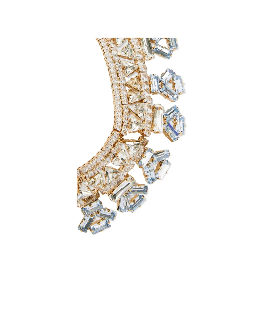 Choker Necklace With Geometric Crystals