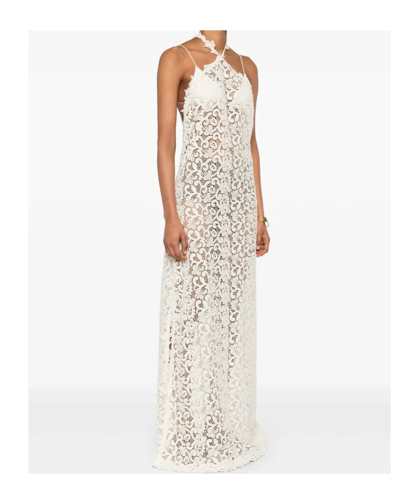 Sleeveless Lace Detailed Maxi Dress