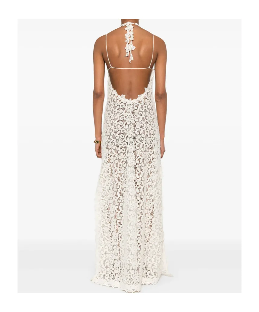 Sleeveless Lace Detailed Maxi Dress