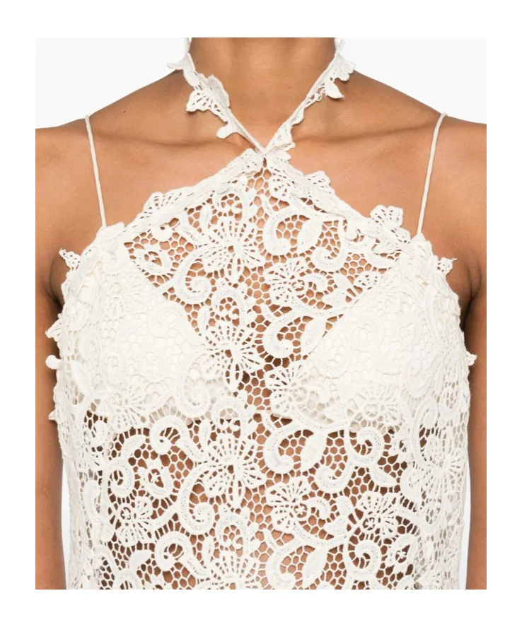 Sleeveless Lace Detailed Maxi Dress