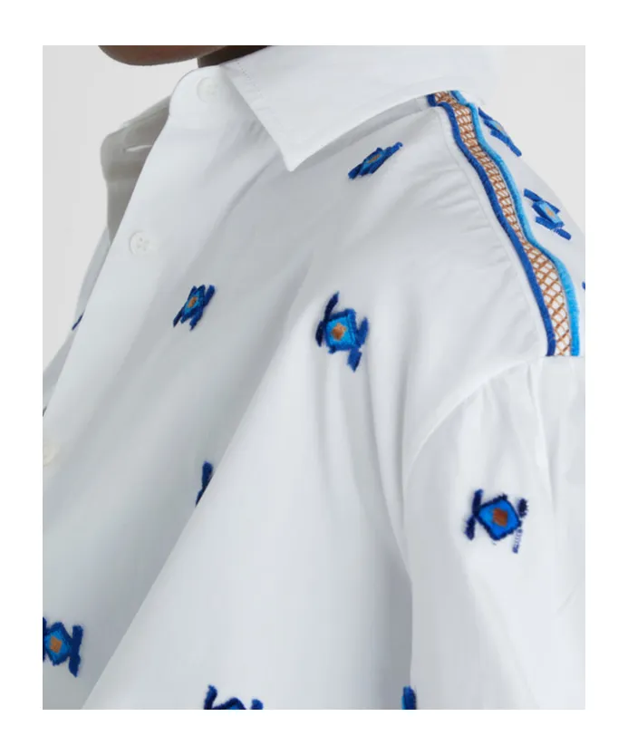 Flocked Motif Shirt