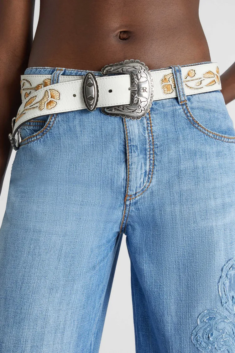 Flower Pattern Split Belt