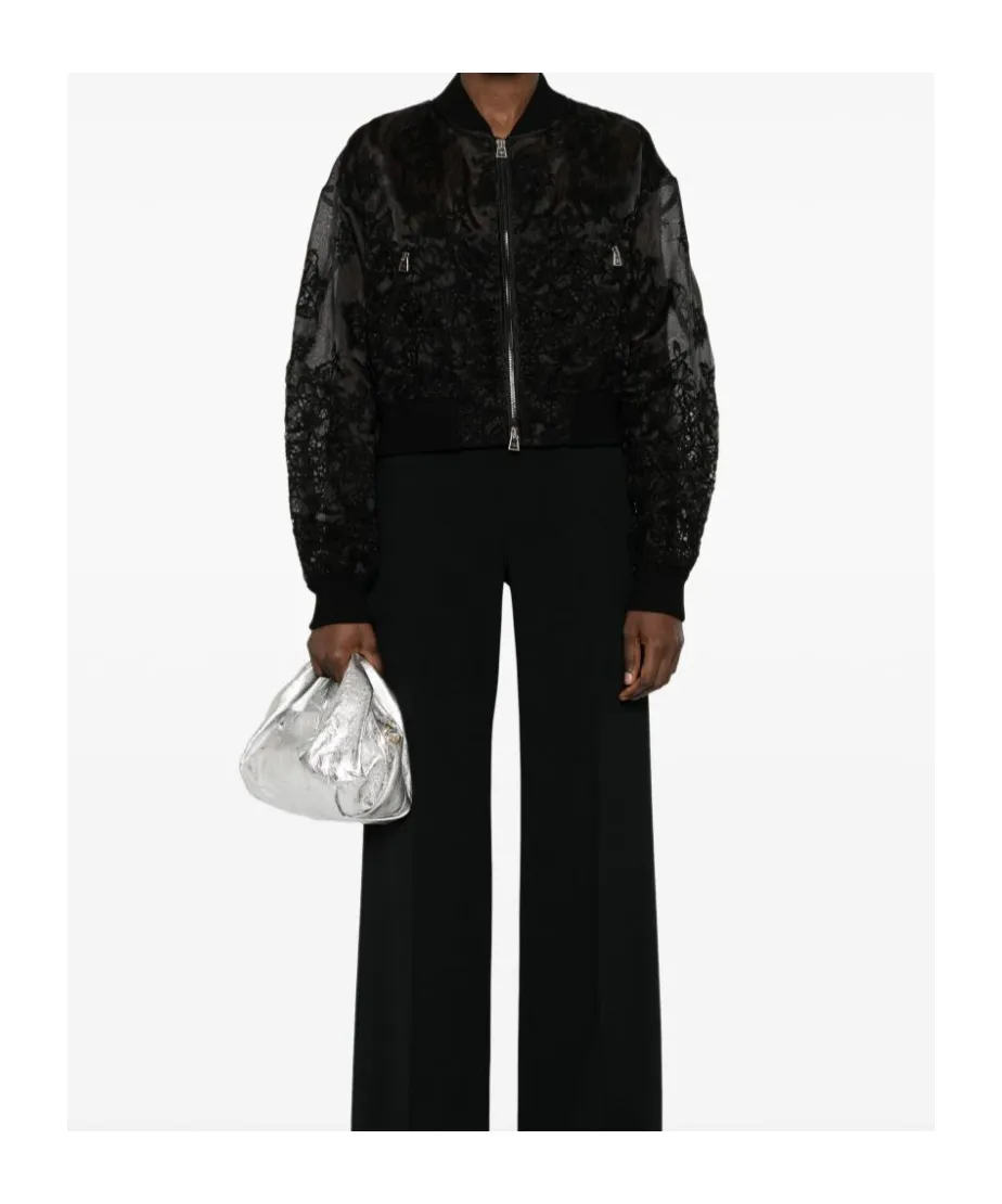 Lace Bomber Jacket