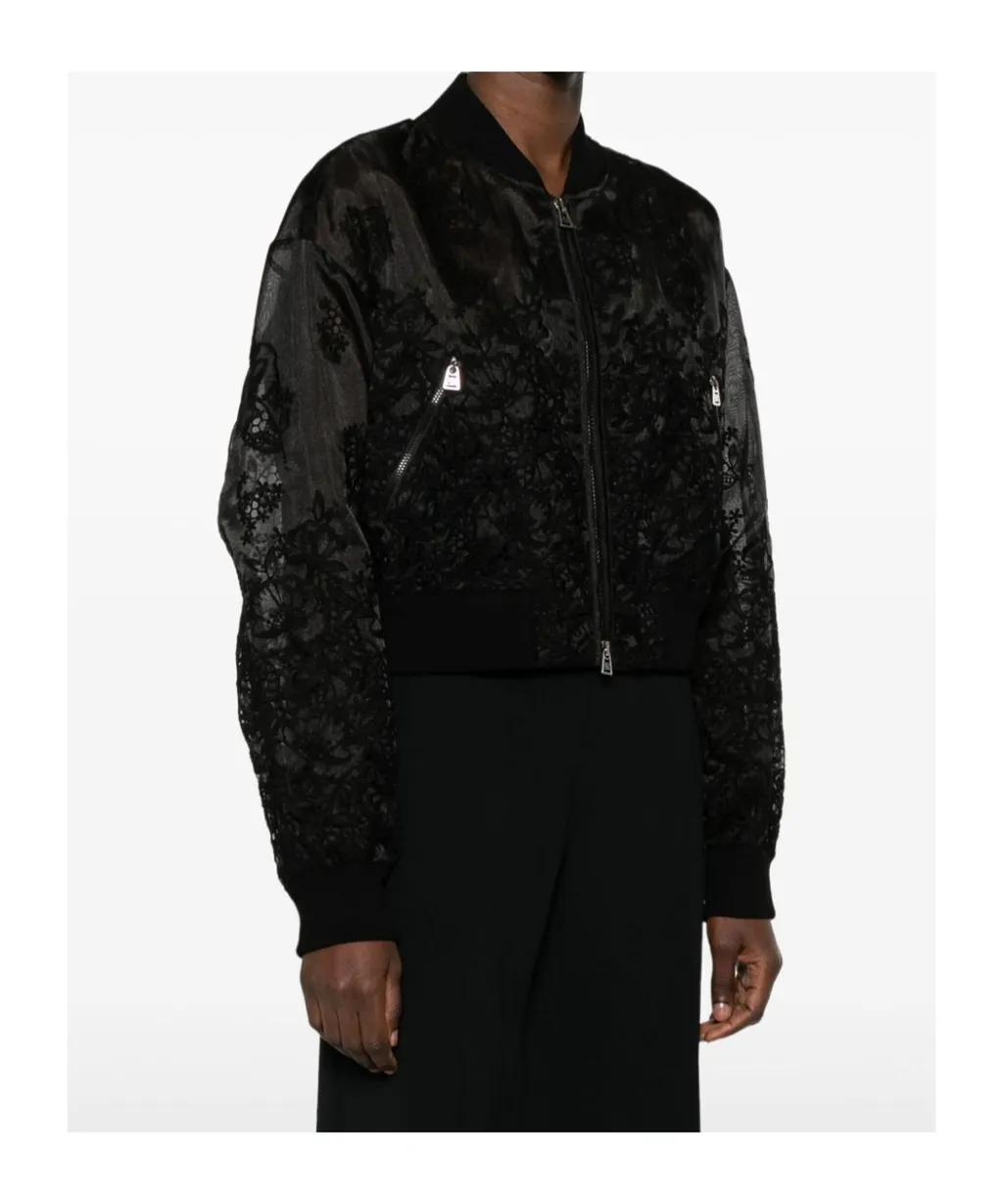 Lace Bomber Jacket
