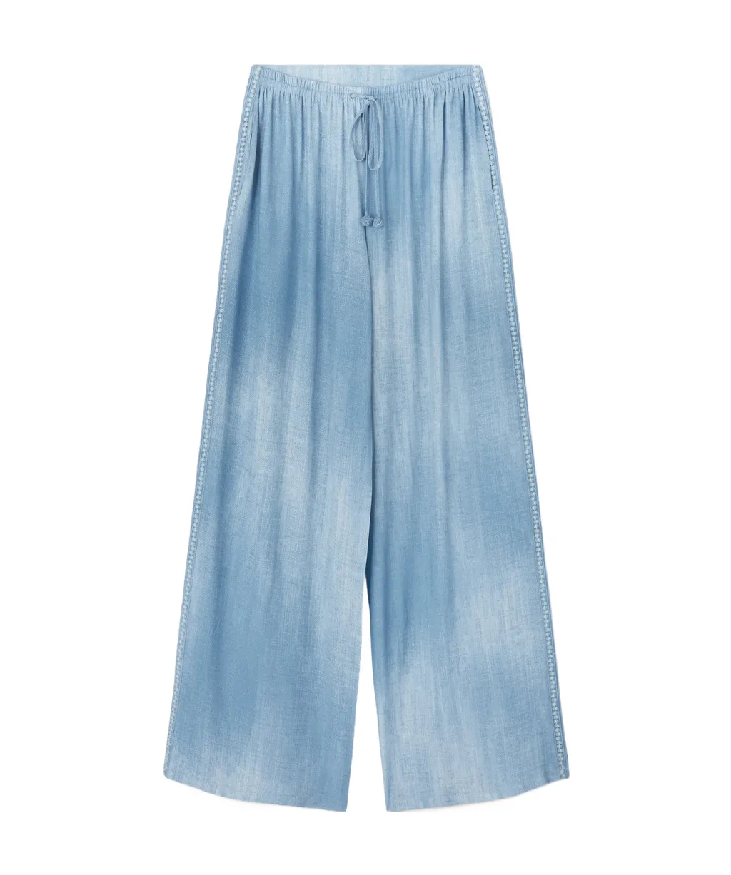 Drawstring Wide-Leg Pants