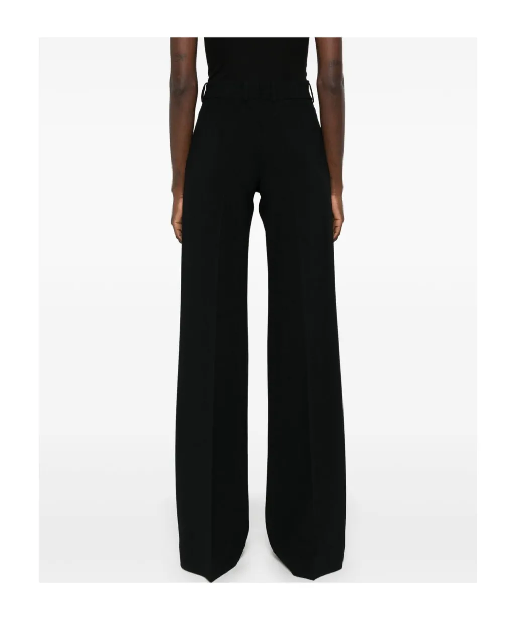 Wide-Leg Crepe Trousers