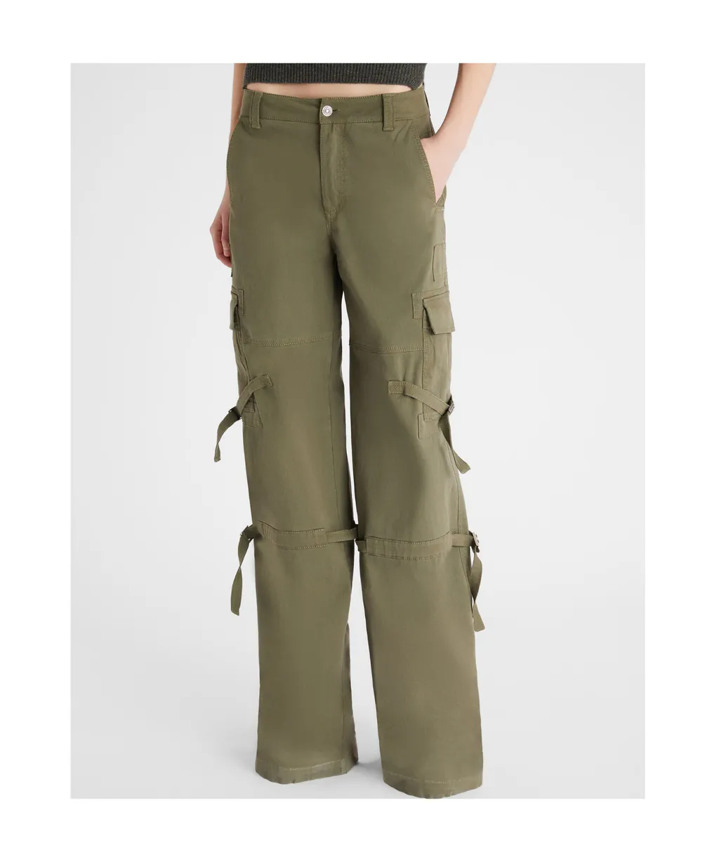 Strap-Detail Cargo Pants
