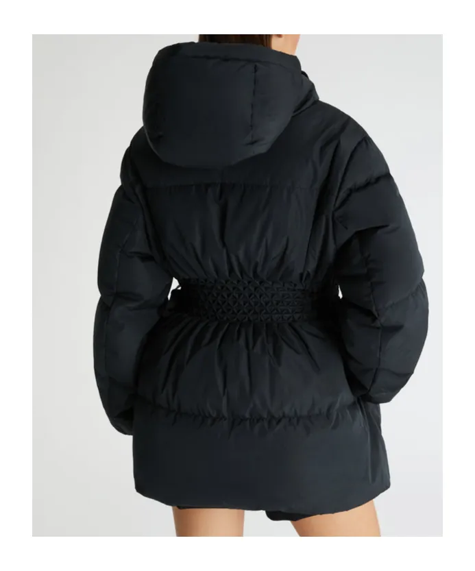 Smocked Hooded Puffer Jacket