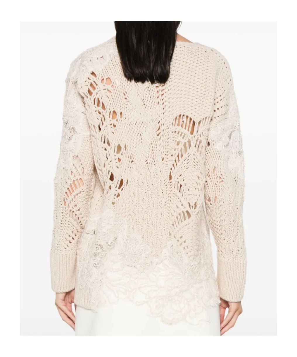 Lace-Detail Sweater
