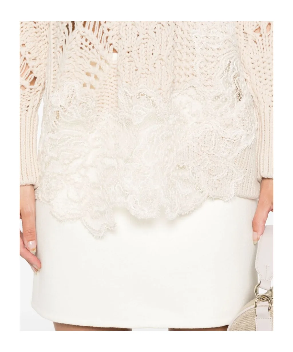 Lace-Detail Sweater