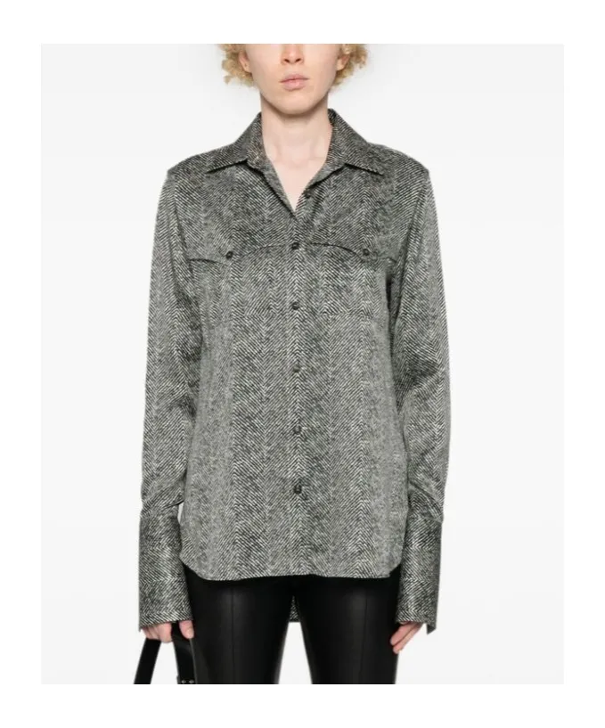 Patterned Long Sleeve Top