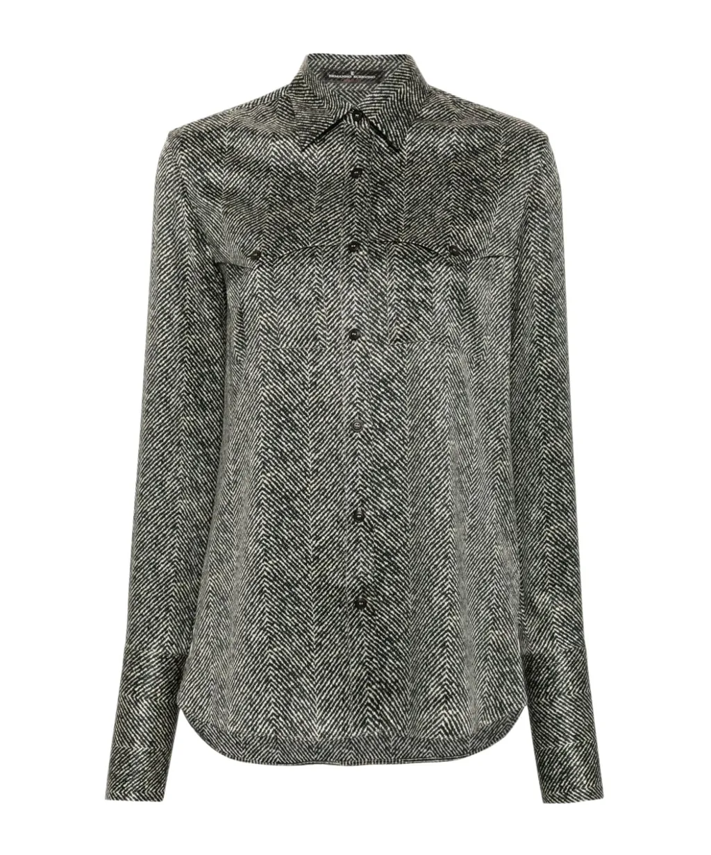 Patterned Long Sleeve Top