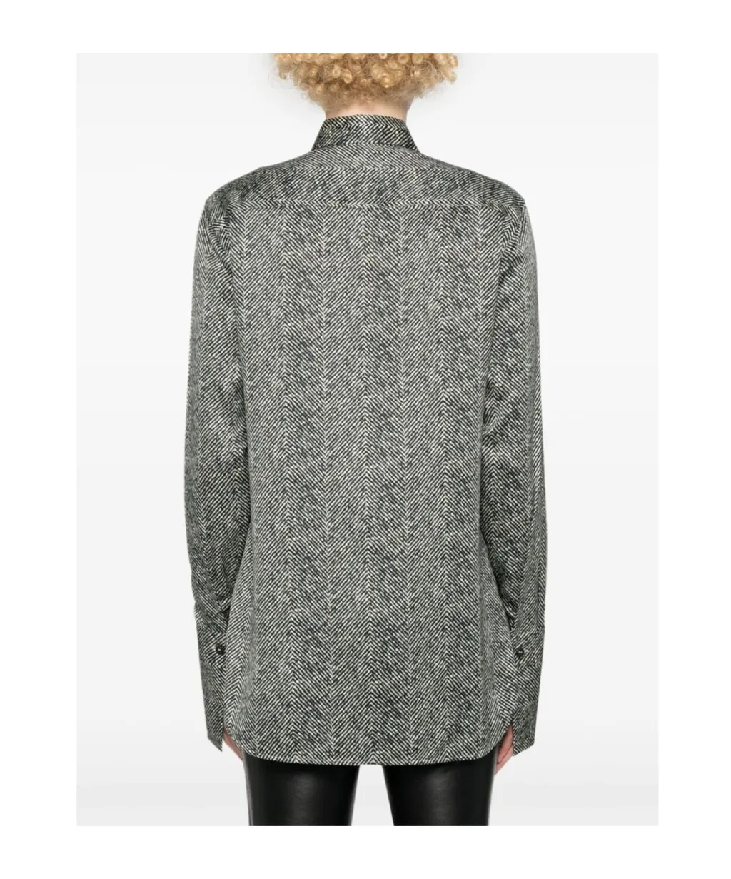 Patterned Long Sleeve Top