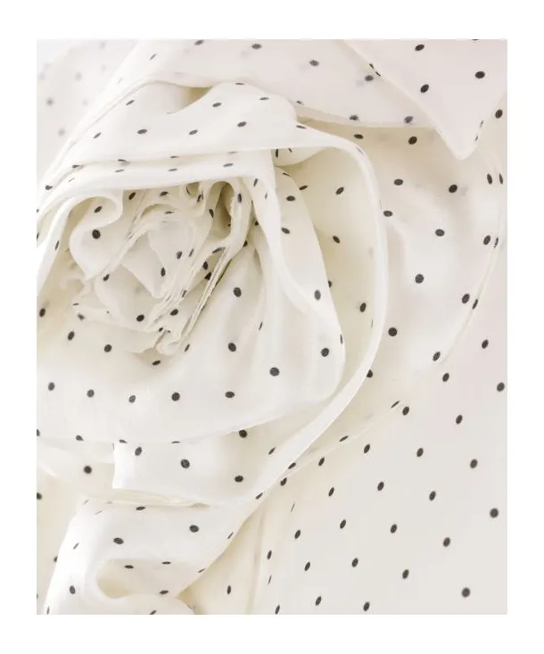 Polka Dot Printed Long-Sleeved Shirt