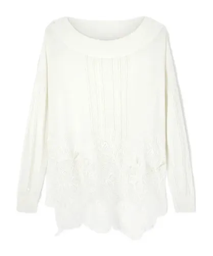 Guipure Lace-Detail Jumper