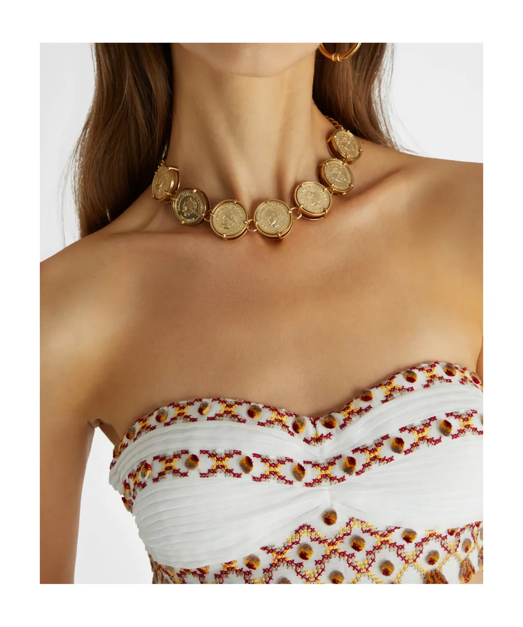 Coin-Detailing Necklace