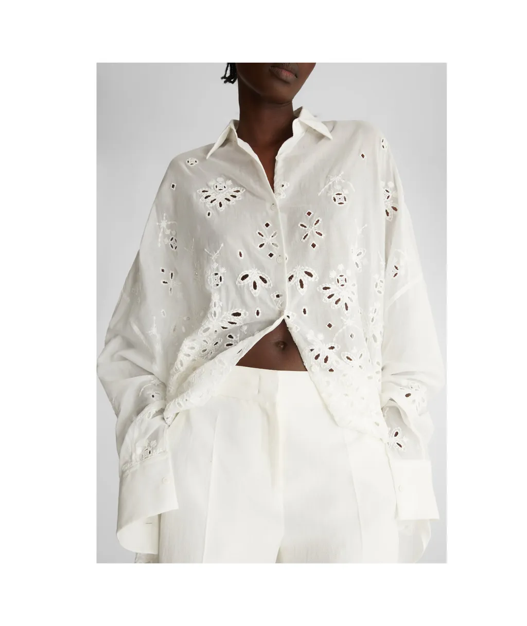 Broderie Anglaise Buttoned Shirt