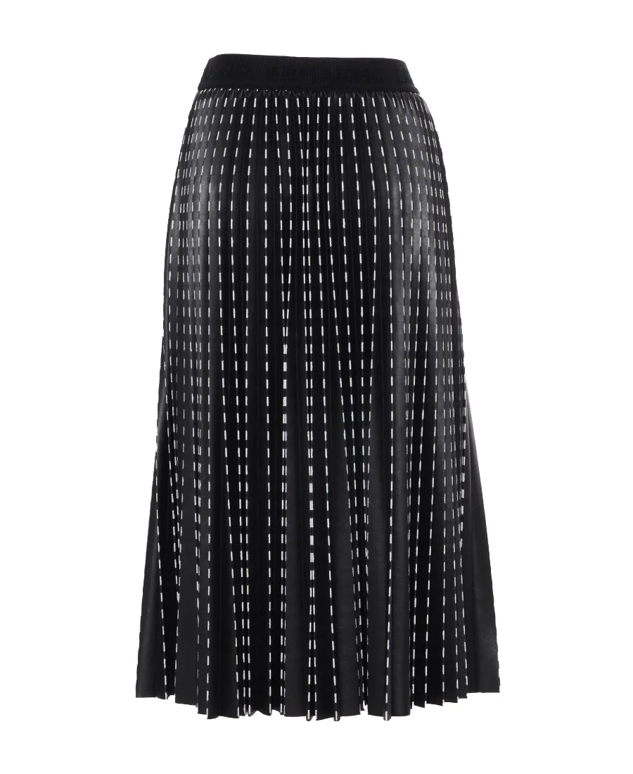 Pleated Mid-Length Skirt