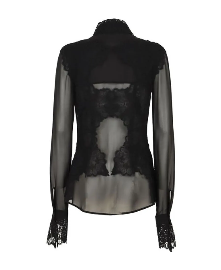 Ruffle Detailed Tie-Up Shirt