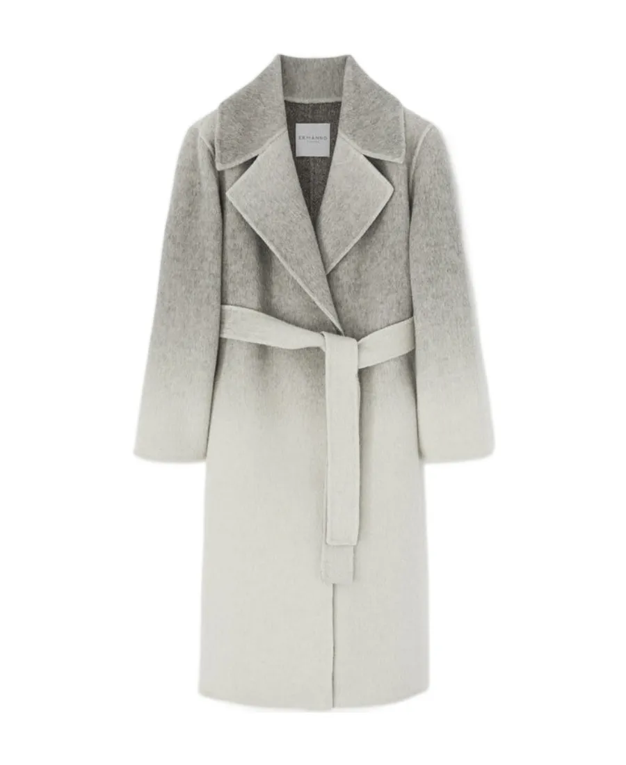 Lapel Long-Sleeved Wool Coat