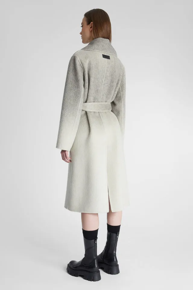 Lapel Long-Sleeved Wool Coat