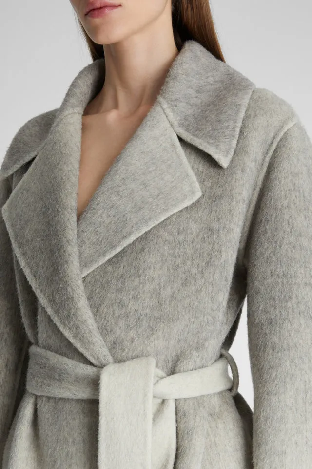 Lapel Long-Sleeved Wool Coat