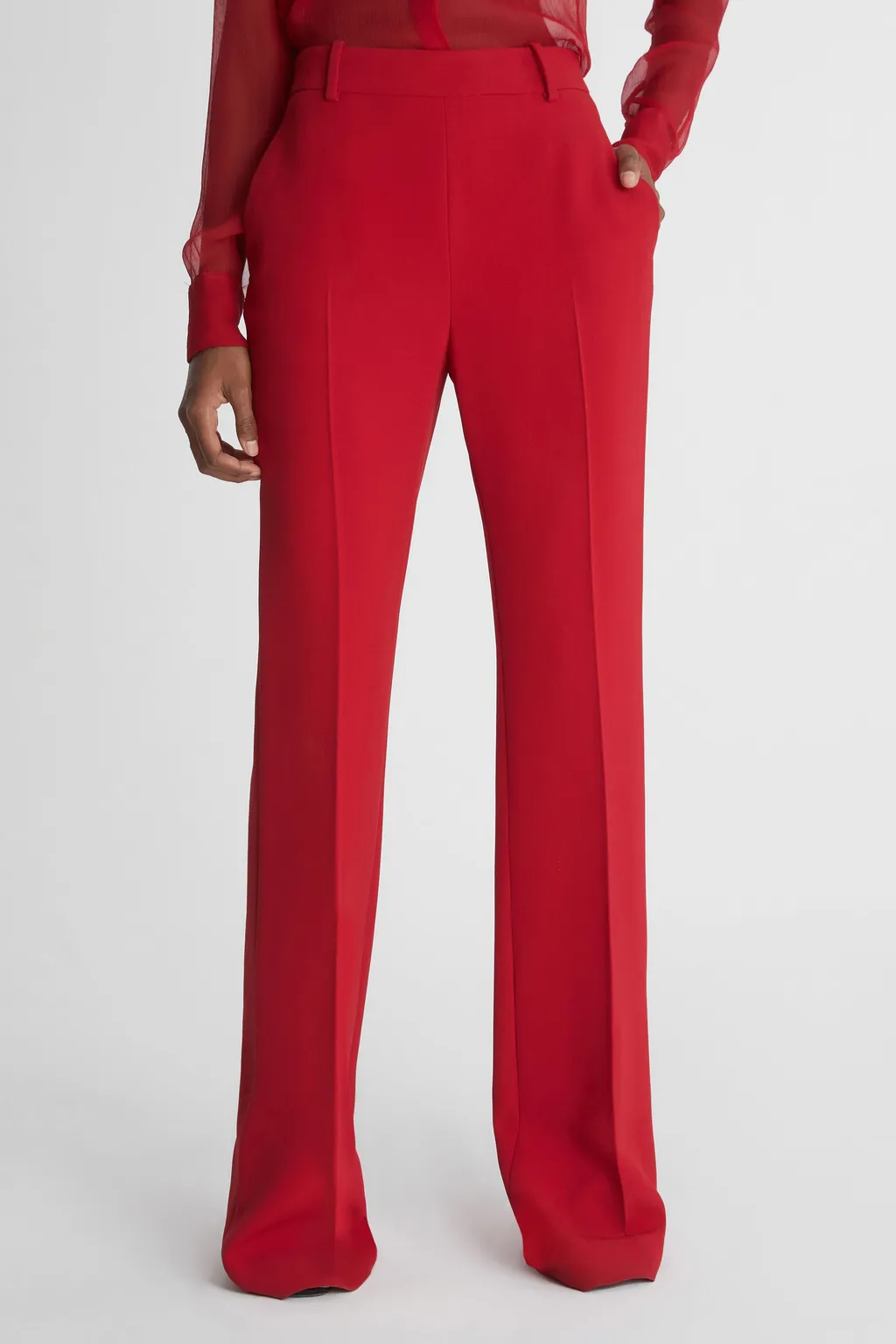 High Waist Flared Trousers