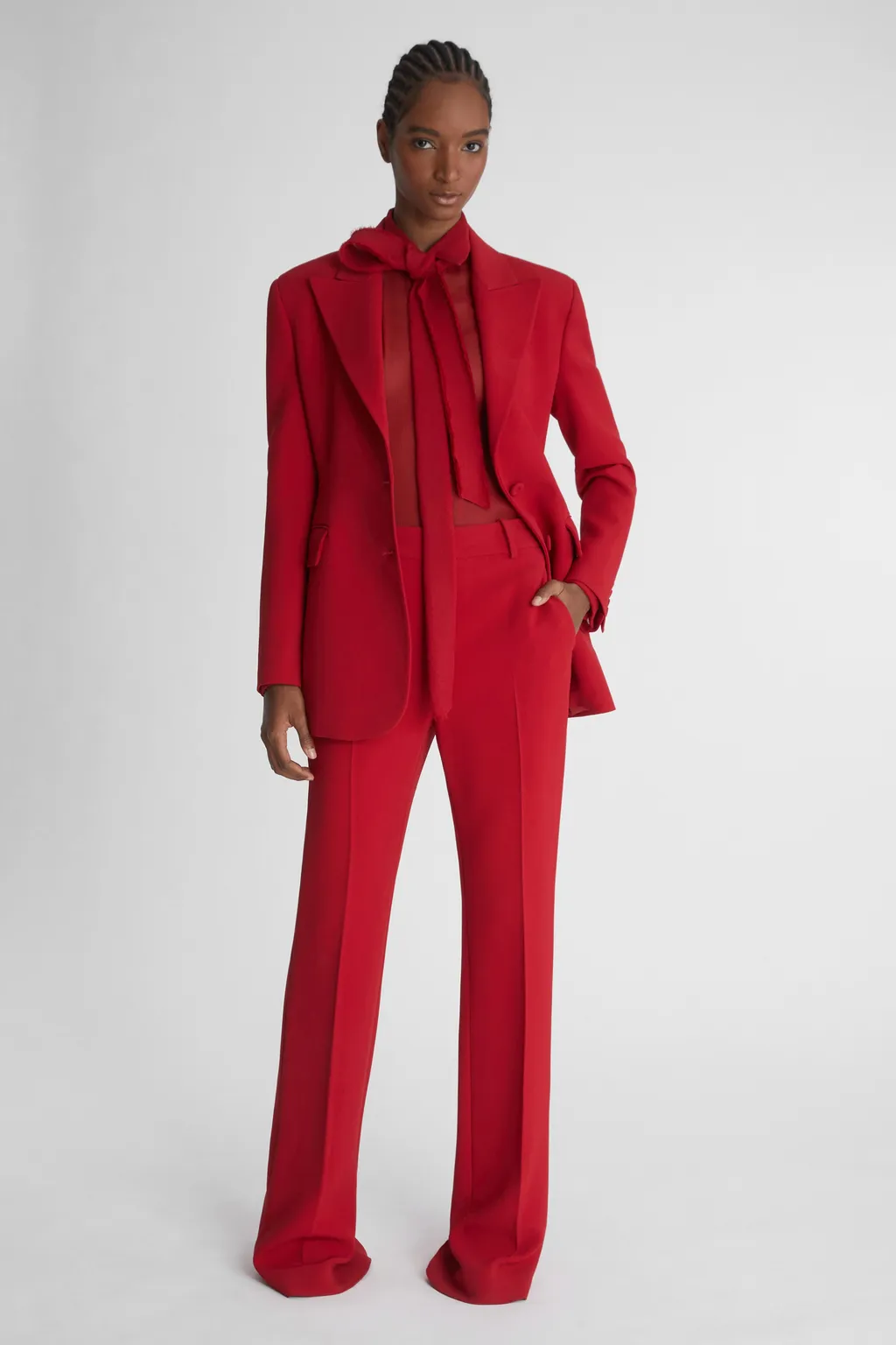 High Waist Flared Trousers