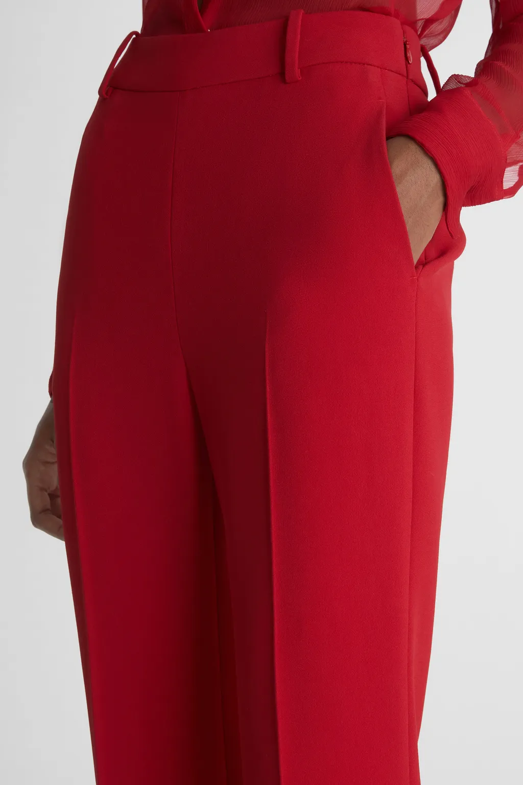 High Waist Flared Trousers
