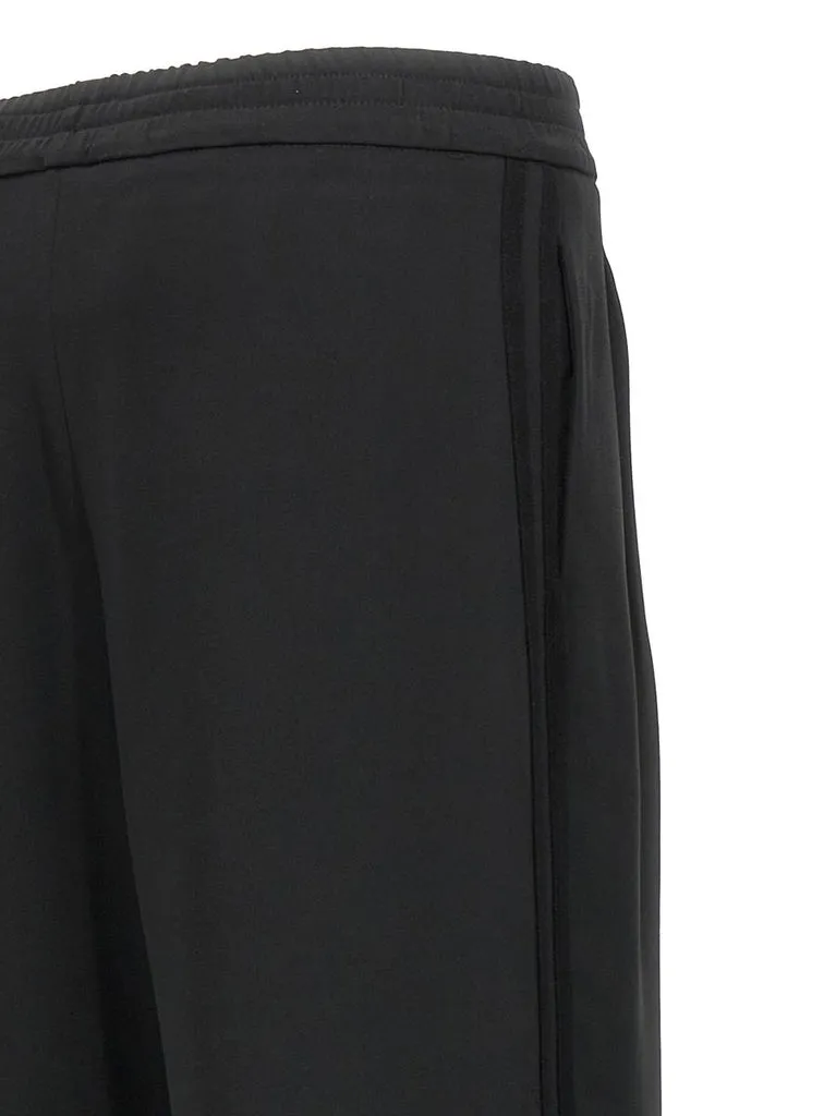 Elastic Waist Wide-Leg Trousers