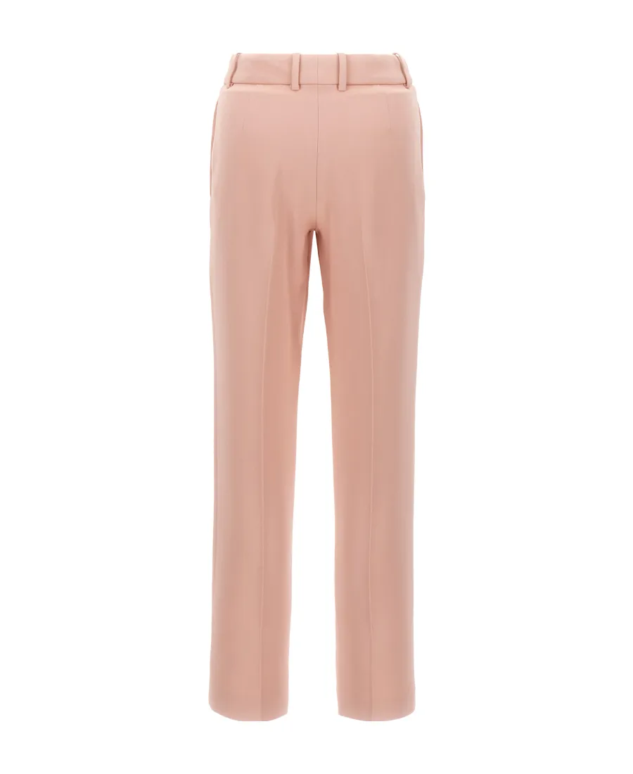 Straight-Leg Mid-Rise Trousers