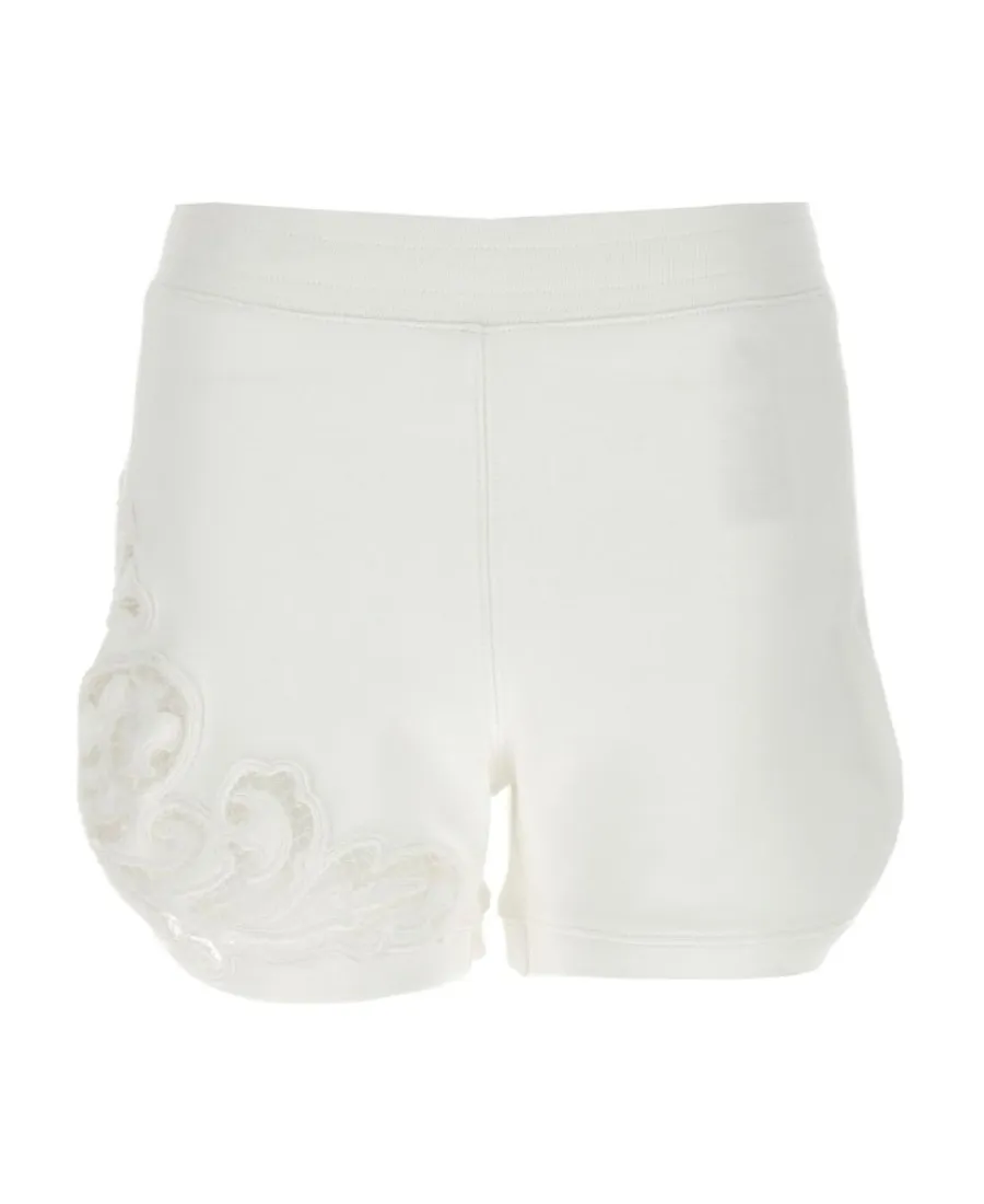 High-Waist Elasticated Waistband Laced Shorts