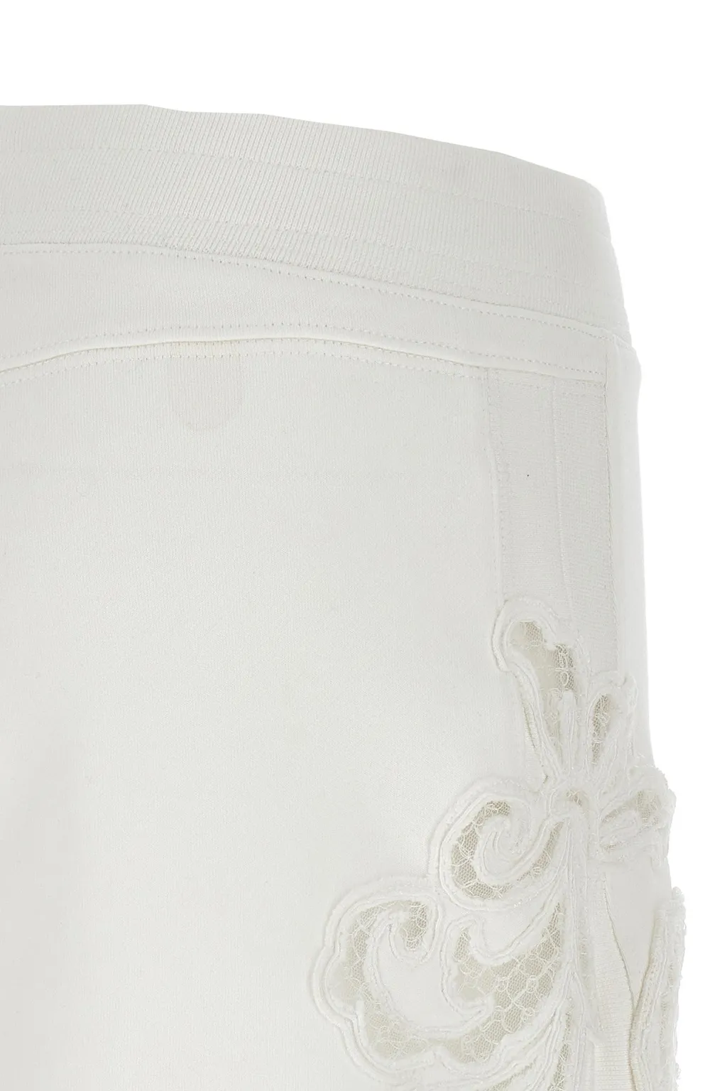 High-Waist Elasticated Waistband Laced Shorts