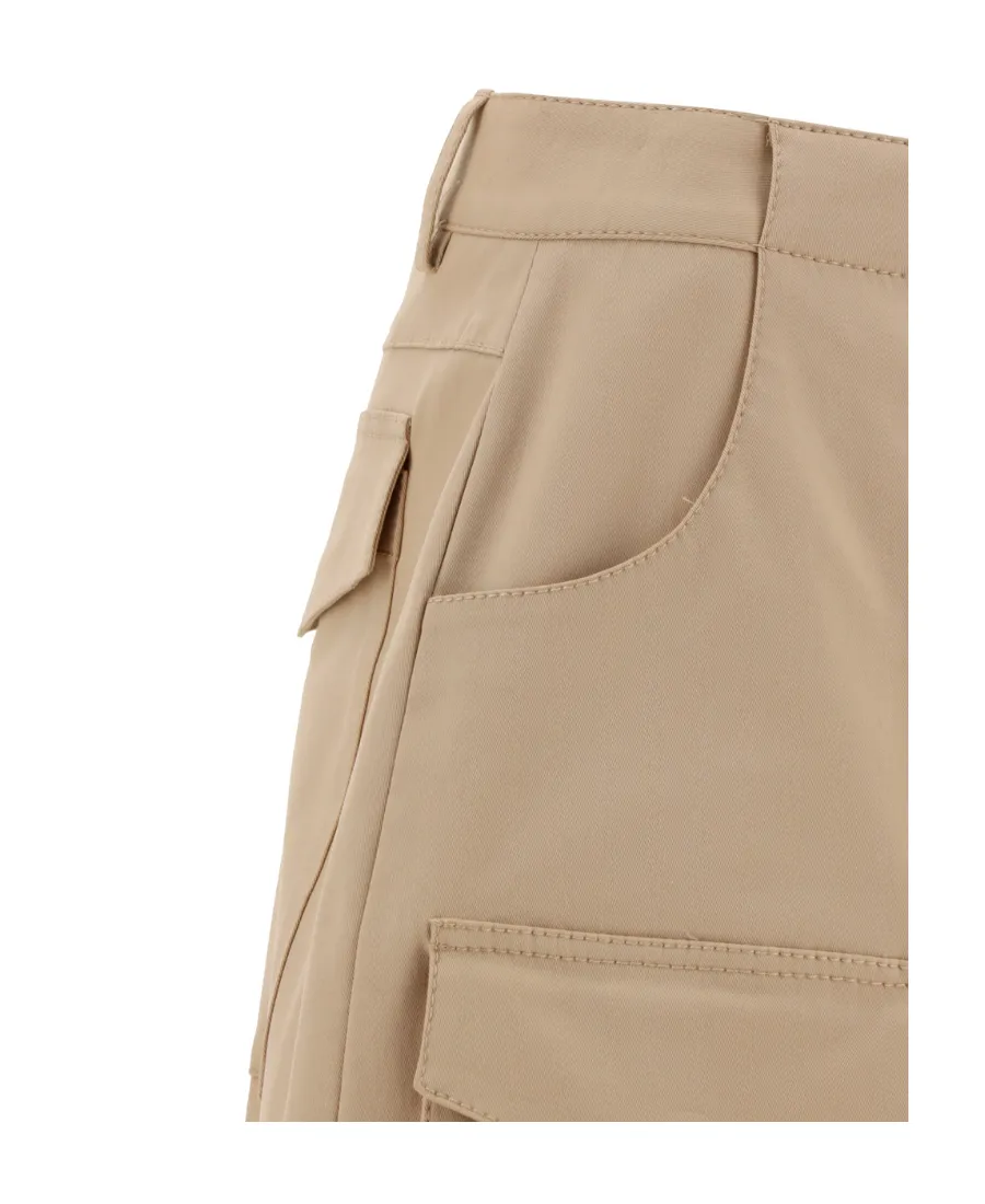 High-Waist Straight-Leg Cargo Trousers