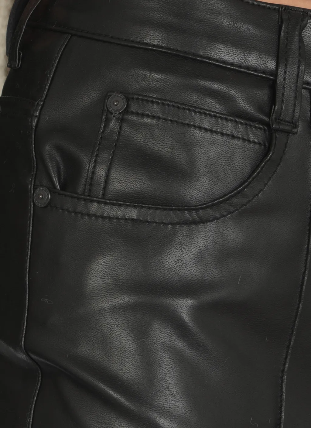 Faux-Leather Skinny Trousers