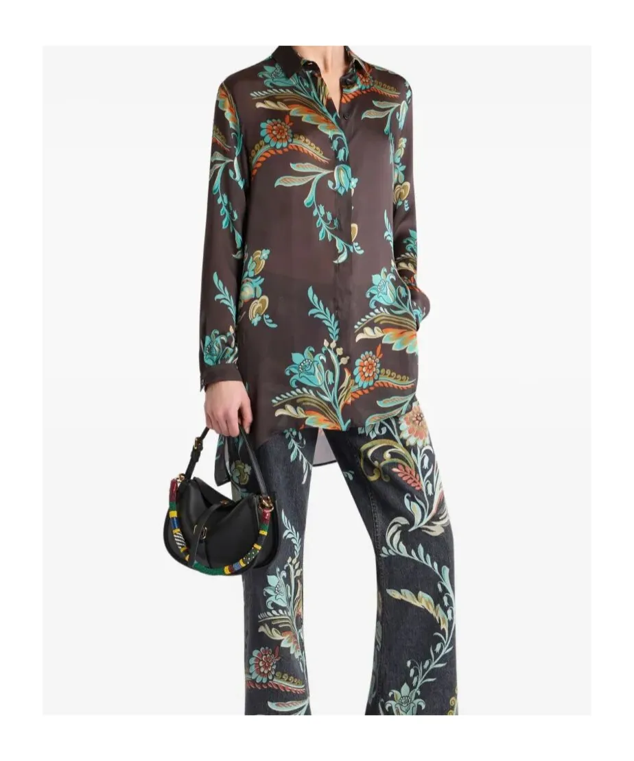 Daffodil-Motif Long Shirt