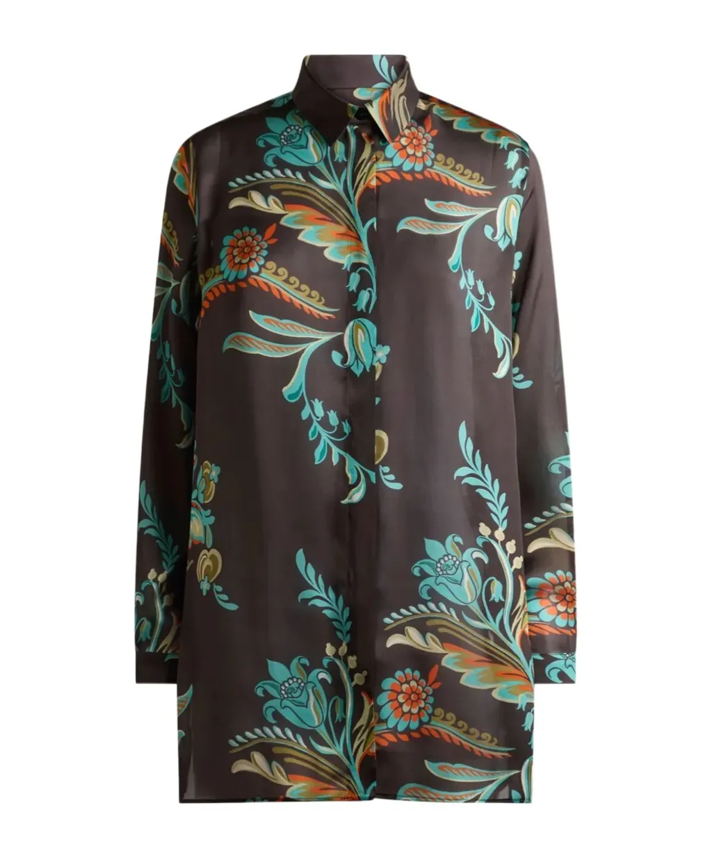 Daffodil-Motif Long Shirt