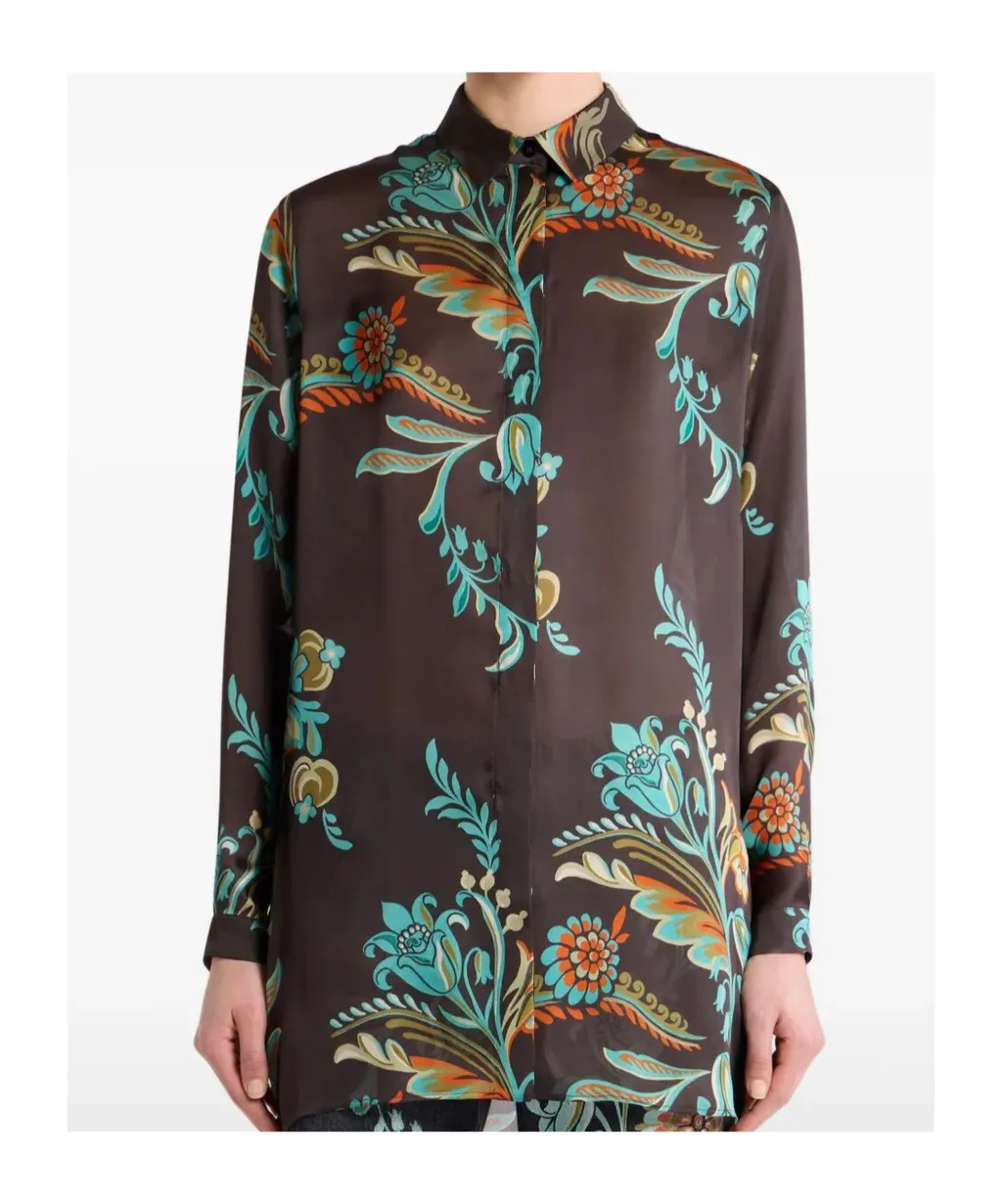 Daffodil-Motif Long Shirt