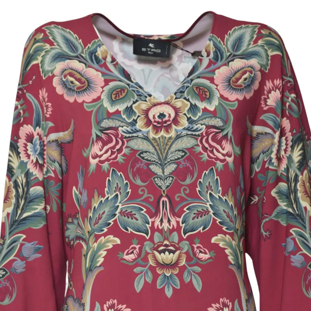 V-Neck Floral Printed Dress