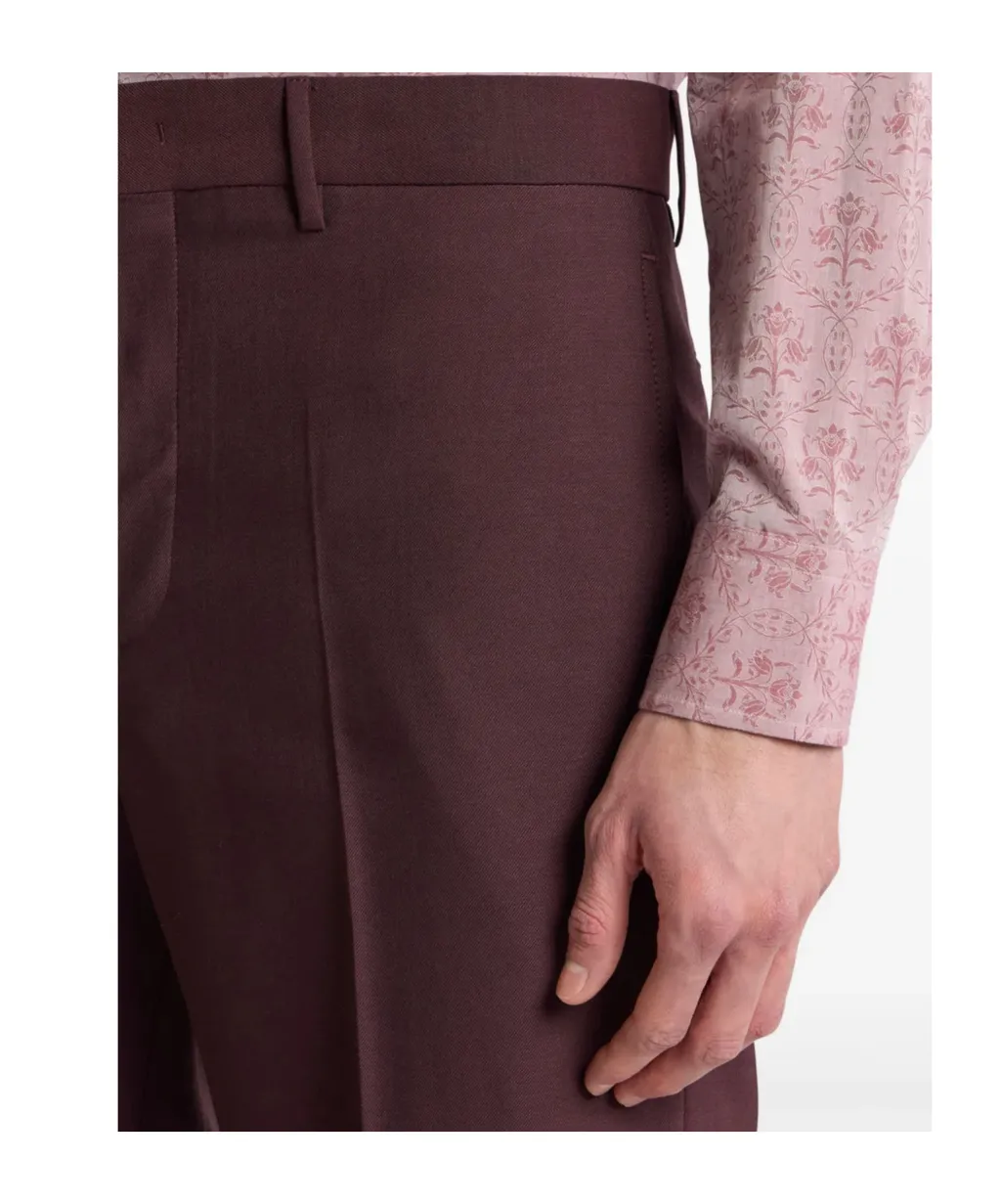 Straight-Leg Wool Trousers