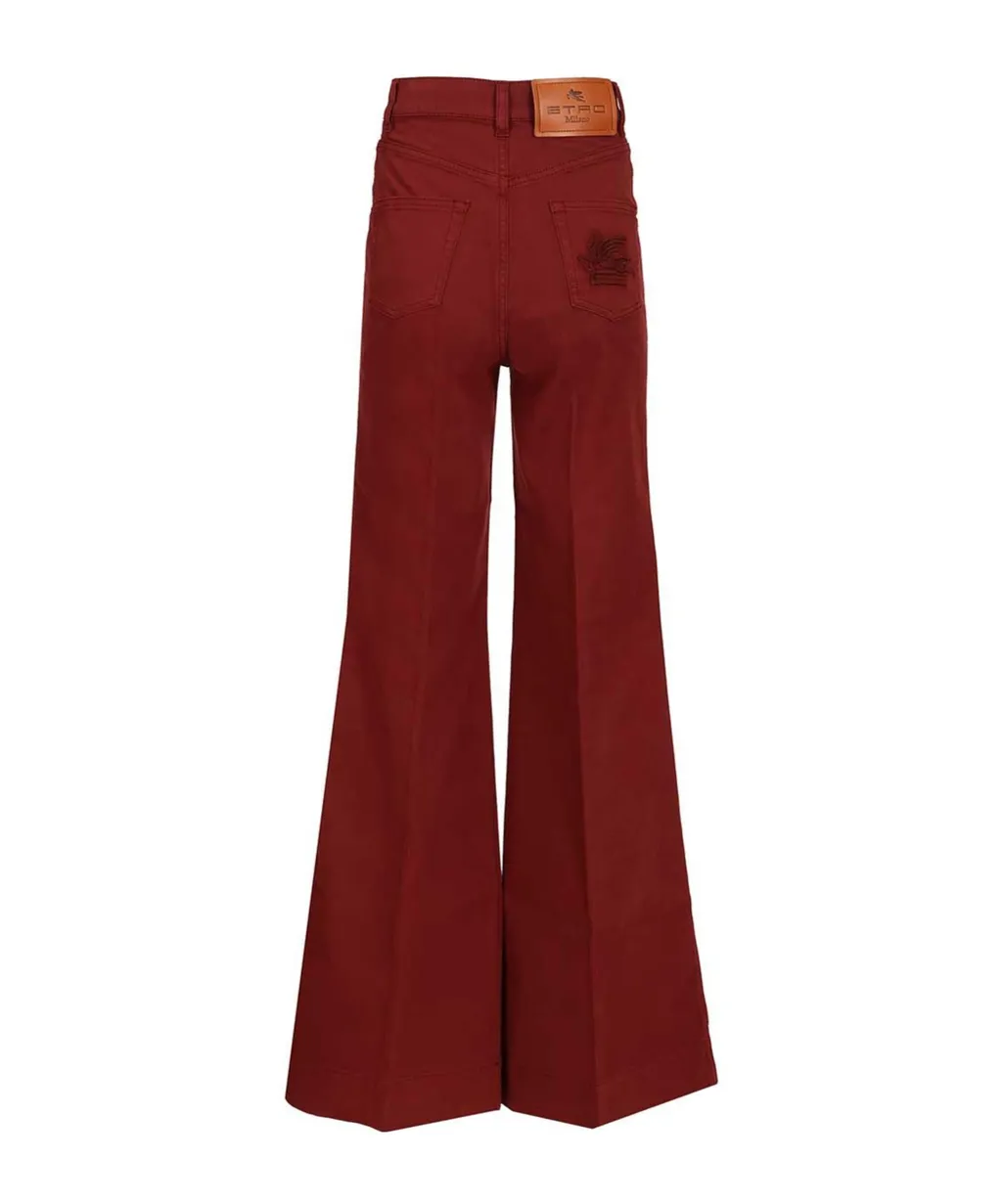 Pegaso Button Flared Denim Jeans