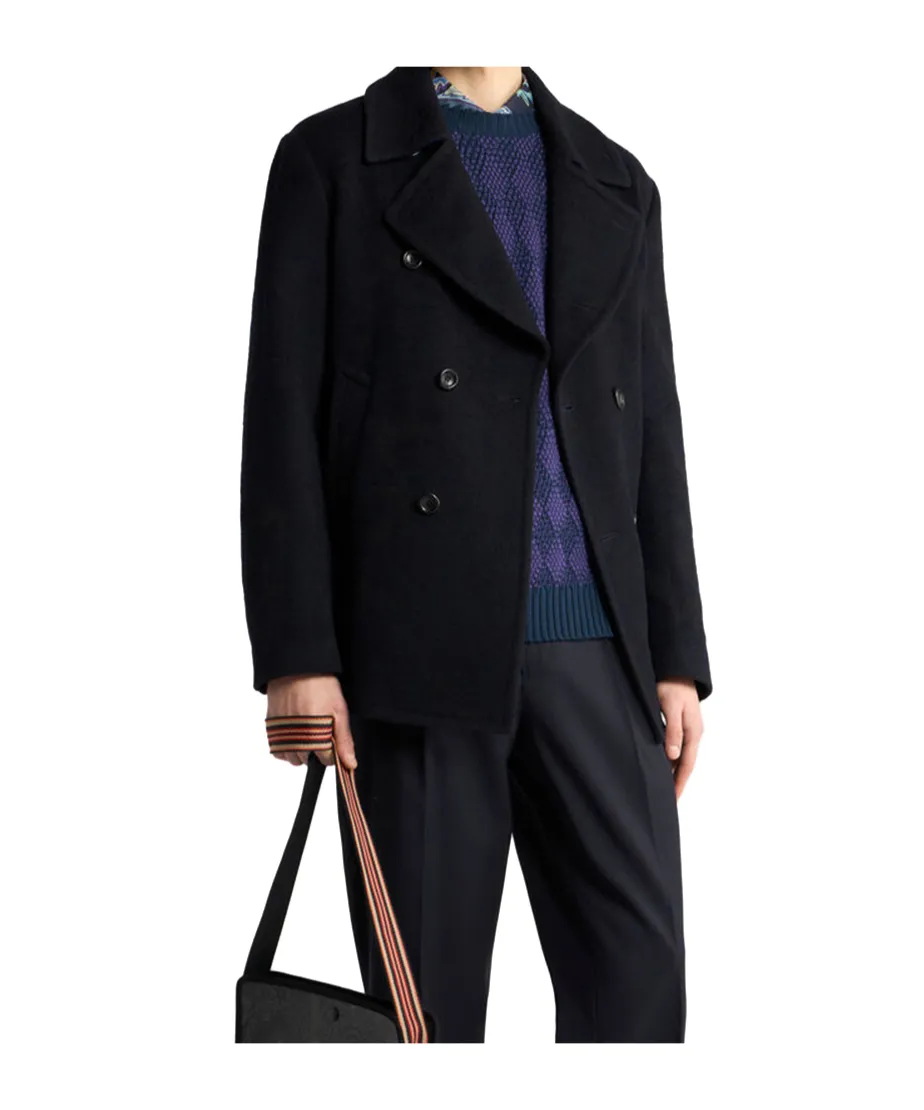 Jacquard Peacoat