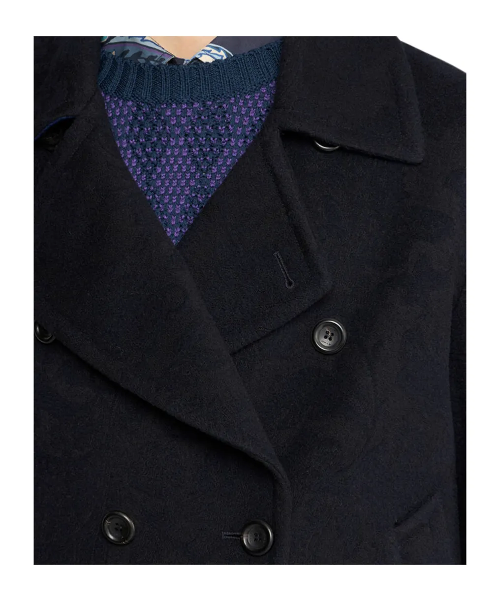 Jacquard Peacoat