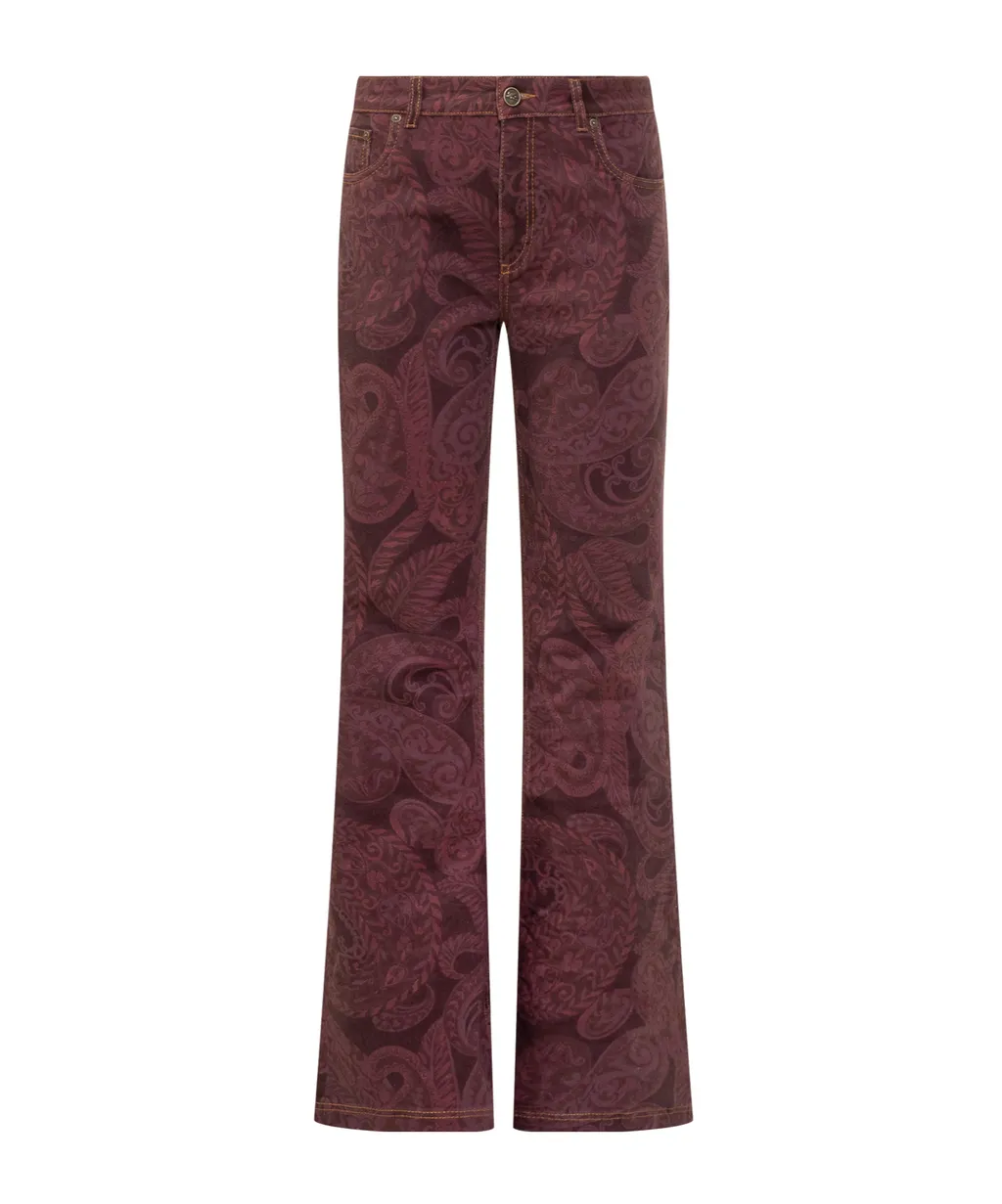 Printed Flared Jeans